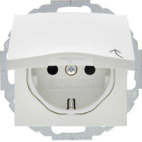 Berker 47441909 Steckdose SCHUKO mit Klappdeckel u. erh.BS S.1/B.3/B.7 polarweiß matt Mesch Shop Berker 47441909 Steckdose SCHUKO mit Klappdeckel u. erh.BS S.1/B.3/B.7 polarweiß matt Mesch Shop